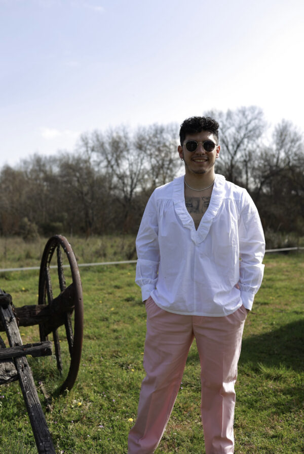 Camisa Victoriana Blanca de Algodón