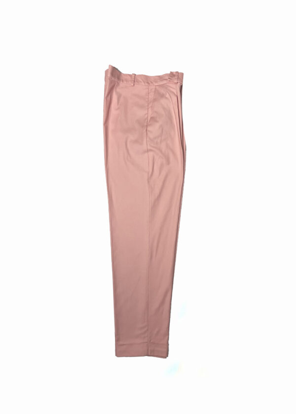 Pantalón Cruzado de Pinzas en Algodón Rosa Palo - Imagen 5
