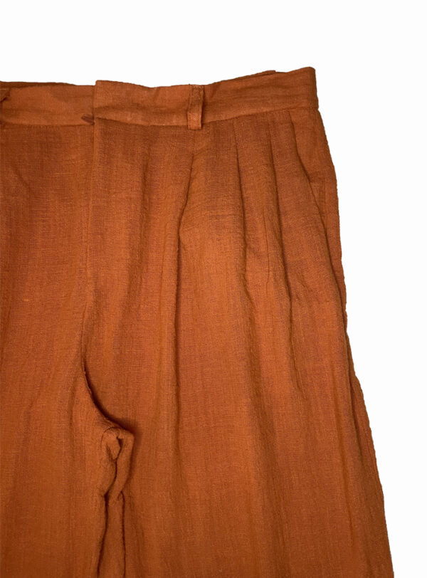 Pantalón Teja de Pinzas – Algodón Tipo Lino - Imagen 6