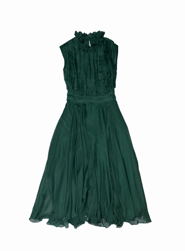 Vestido midi de capa con cuello victoriano - Imagen 5
