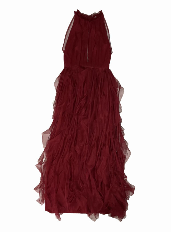 Vestido Burdeos de Tul y Ondas - Imagen 3