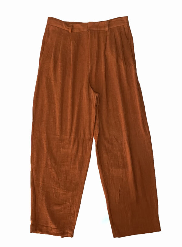 Pantalón Teja de Pinzas – Algodón Tipo Lino - Imagen 5